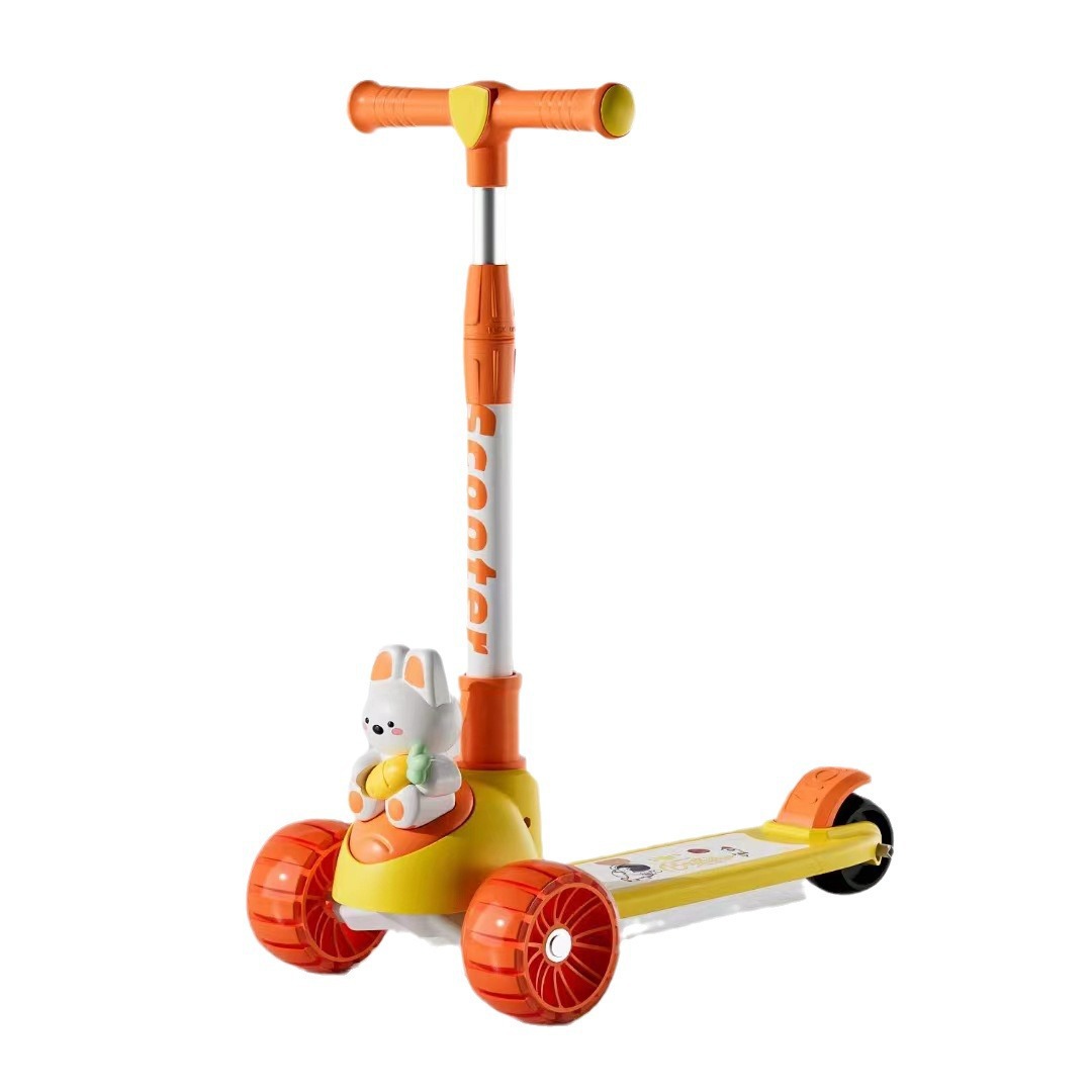 儿童2-12岁滑板车新款折叠音乐灯光溜溜车滑行车男女风车可坐可滑细节图