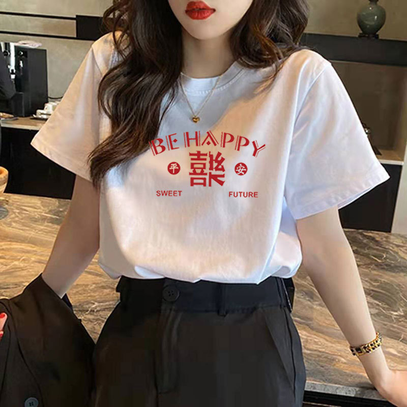 Pure cotton bear short-sleeved T-shirt for women's summer 2026 new style, Harajuku design sense, niche white half-sleeved T-shirt, trendy on Instagram Application Scenario
