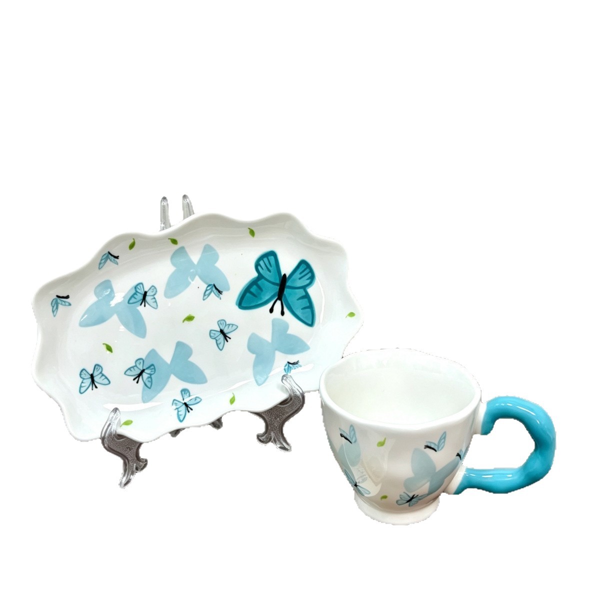 Inicio tazas de café de leche conjunto completo combo cereza arco colección taza y plato set multispice match one stop Item Picture