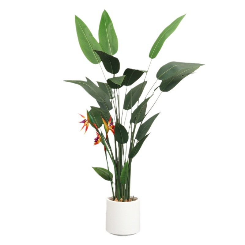 Large-scale Nordic-style simulated green plants, such as chrysalidocarpus, traveler's palm, velvet potted plants, and high-end floor-standing decorative landscape ornaments Item Picture