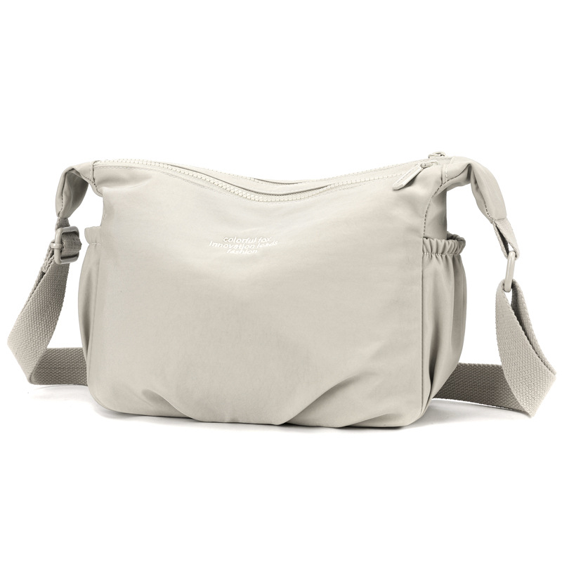 New foreign trade women's small square bag solid color crossbody bag, women's casual water-repellent nylon bag