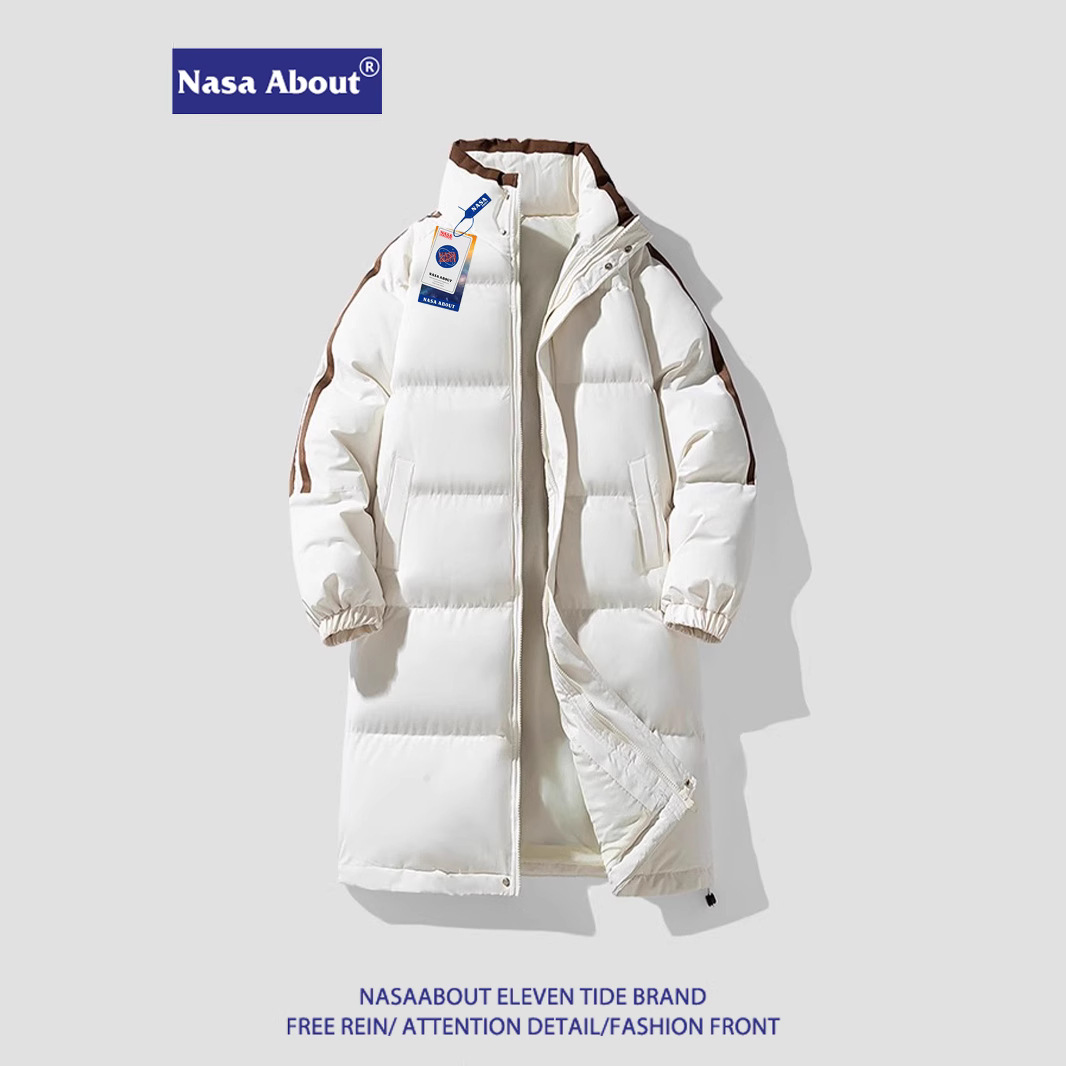 NASA中长款羽绒棉衣男女冬季新款加厚抗寒棉服休闲保暖立领厚棉袄