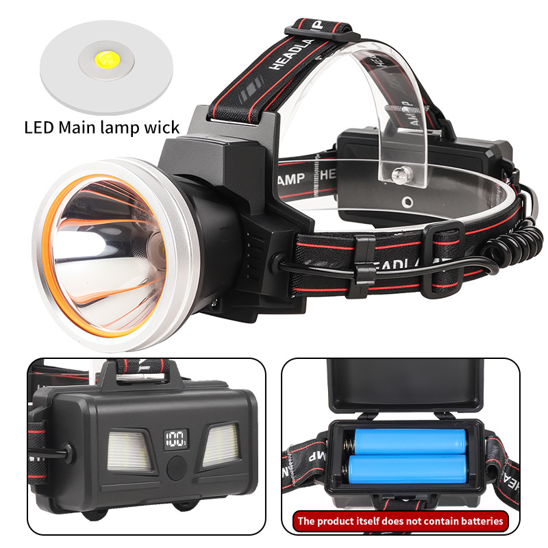 The new cross-border white laser high-intensity bald light battery level display supports the output of long-range red light sensing high-intensity bald light details Picture