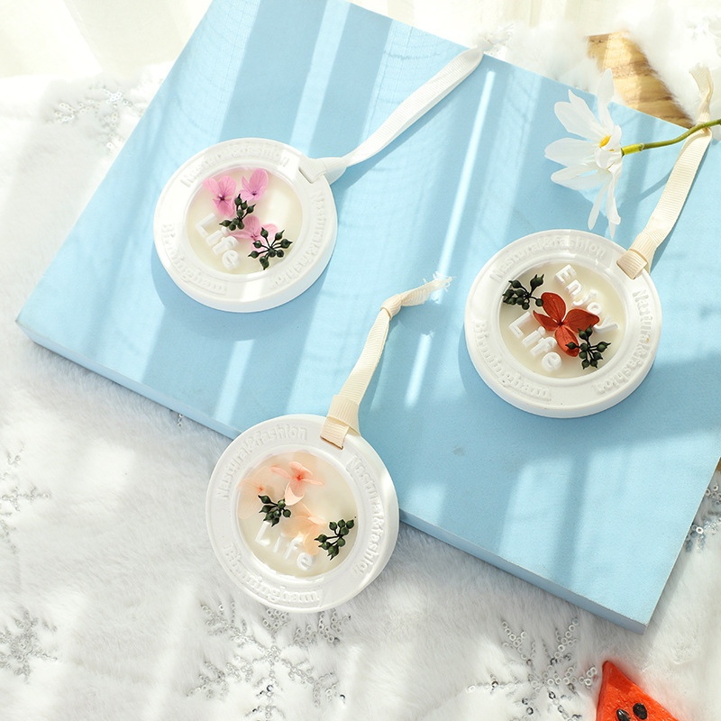 创意石膏香薰蜡片干花伴手礼挂件衣柜卧室厕所持久清香香氛片挂件