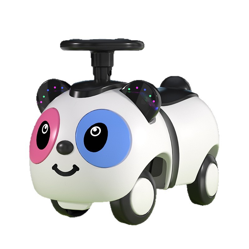 儿童玩具四轮滑行车溜溜车音乐1-3岁儿童扭扭车婴幼儿平衡车批发白底实物图