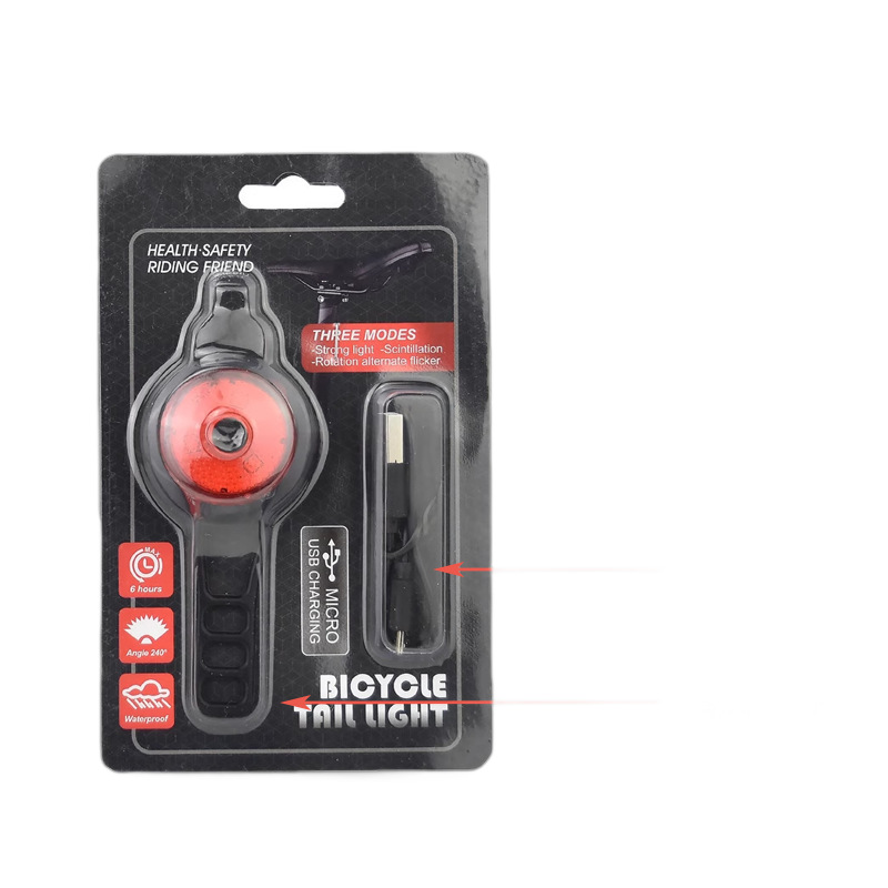 Bicycle night riding light, mountain road bike taillight, night riding light, bicycle warning light, cycling round taillight