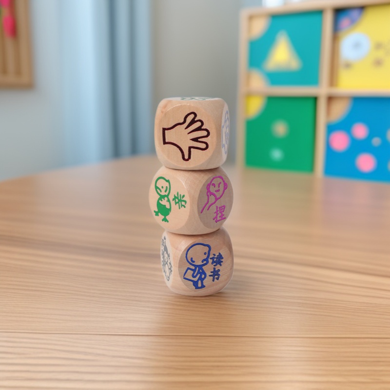 Traditional outdoor dice, bamboo and wooden dice, educational toys, children's outdoor dice, childhood memories, children's toys