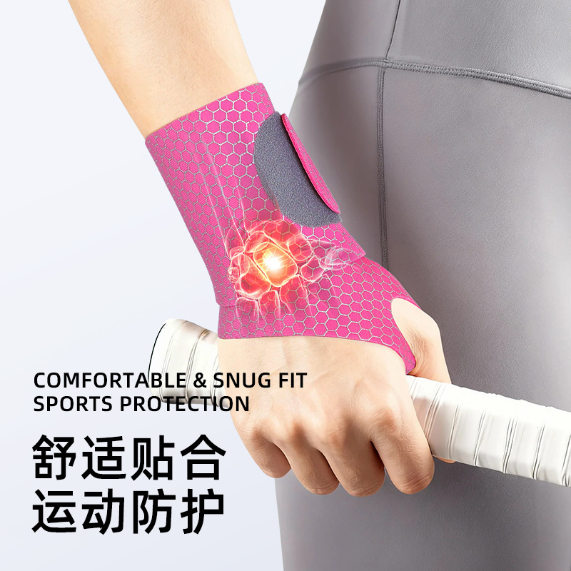 Cross-border honeycomb thin, skin-friendly and breathable wrist guard with a nude-like fit, pressure support and protection for sports, mom's wrist guard and wrist protection equipment details Picture