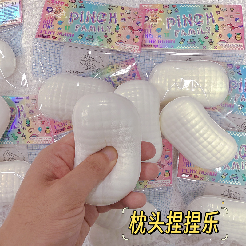 Wet soft slow rebound pillow, food and play paper bag packaging, fluid pinching fun stress-relieving toy, Pinching fun stress-relieving toy details Picture