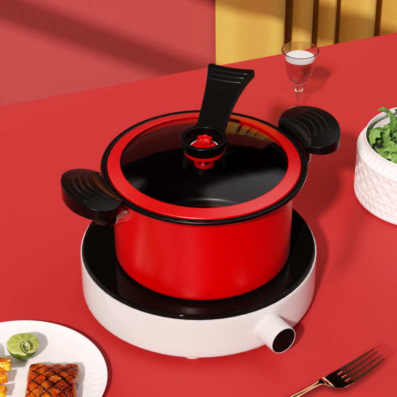 5L微压汤压力汤锅焖烧煮一体锅家用煲汤锅可印LOGO汤煲礼品大锅细节图