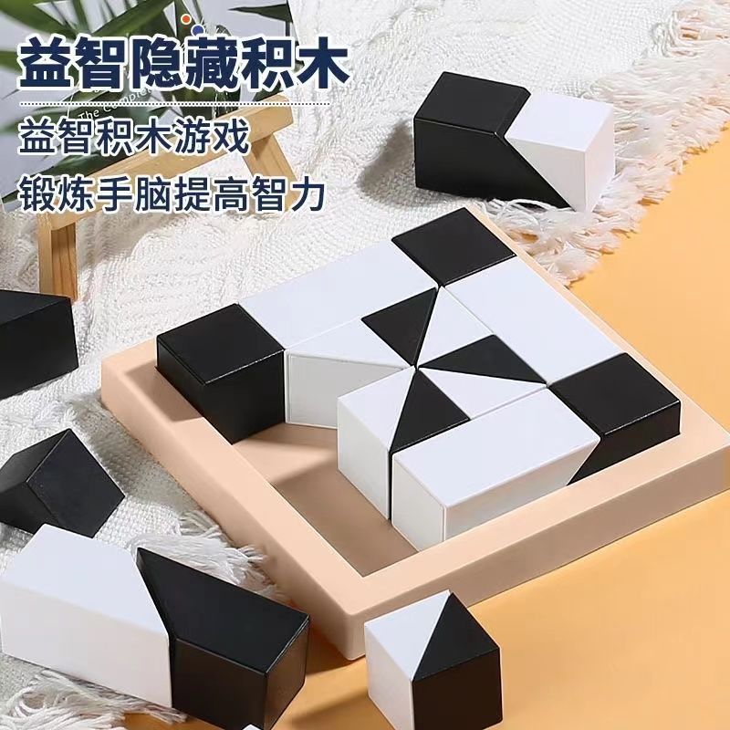 Puzzle bloques de construcción niveles tangram juguetes desarrollo mente intelectual entrenamiento concentración juegos de mesa para niños rompecabezas Application Scenario