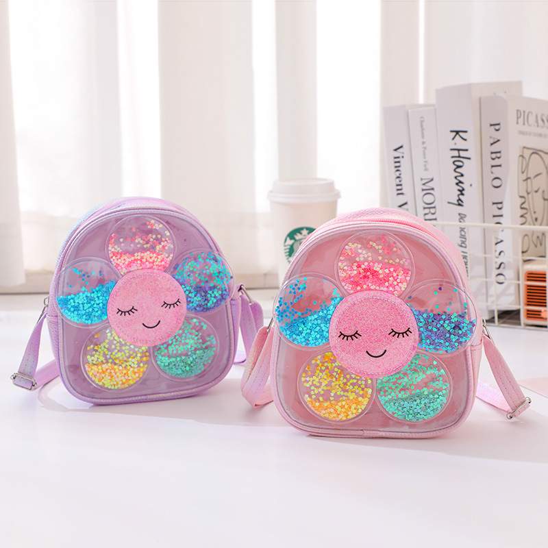 Rainbow Girls' Small Backpack, Sunflower Bag, Flower Heart Bag, Shoulder Bag, Star Heart Crossbody Bag, Princess Heart Style