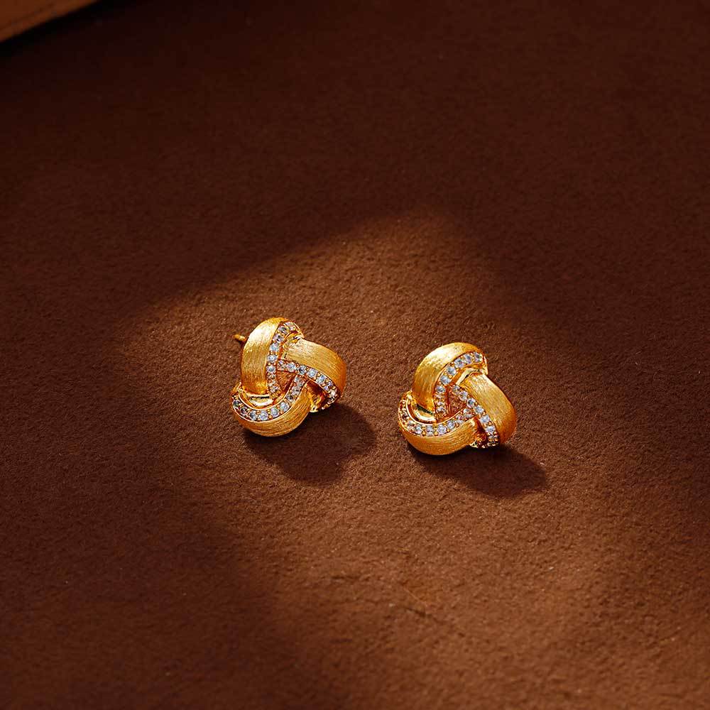 Hyacinth antiguo fassa gold pendientes cepillados vintage harbor wind premium sense pendientes niche diseño único cool light wind gold orejas details Picture