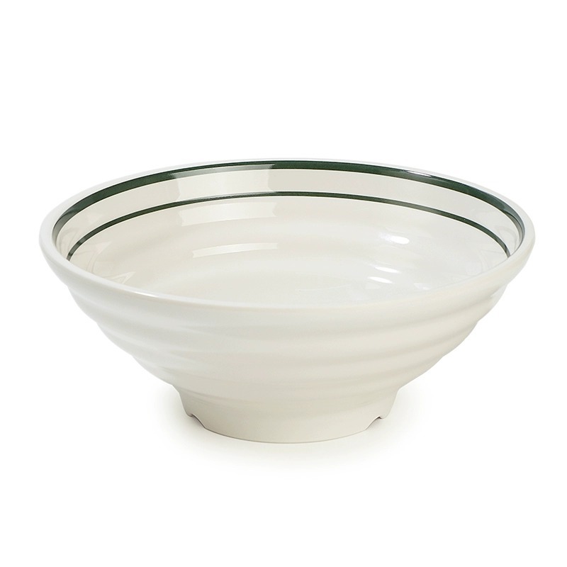 Melamine Nordic-style bamboo hat ramen bowl, plastic soup bowl, imitation porcelain restaurant wonton rice noodle bowl, commercial spicy hot pot large bowl Item Picture