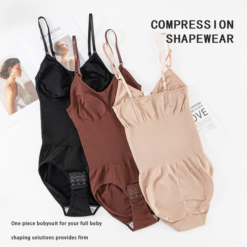 Cross-border one-piece shaping garment, women's belt-tightening pants, open-top hip-lifting shaping halter underwear, elastic belt-tightening body shaping corset details Picture