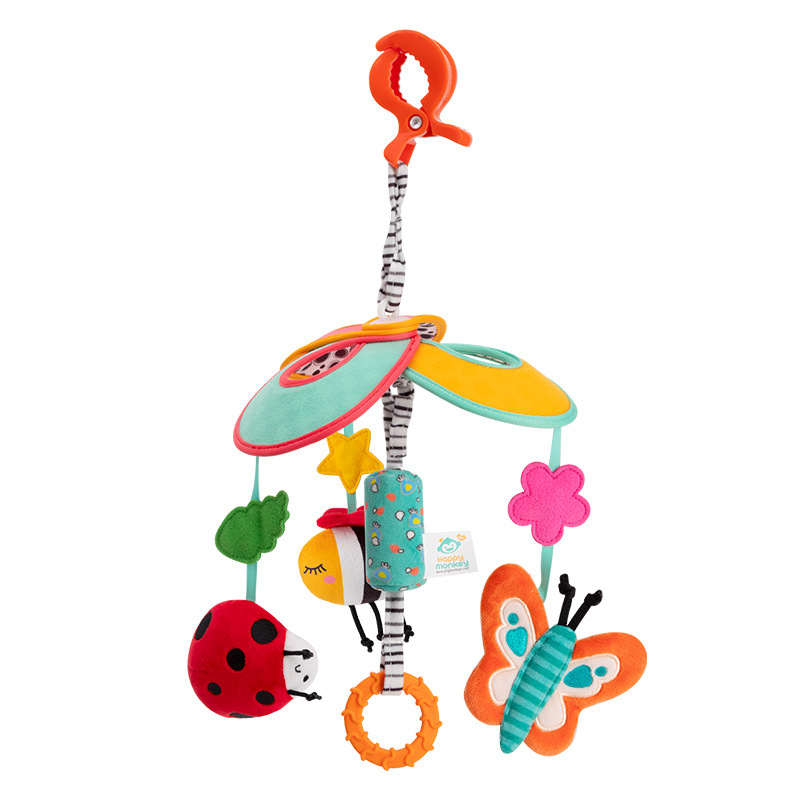 Happy monkey Baby Stroller Hanging Piece Hanging Umbrella Newborn Bed Bell Bed Hanging Wind chime Baby Soothing Toy Item Picture