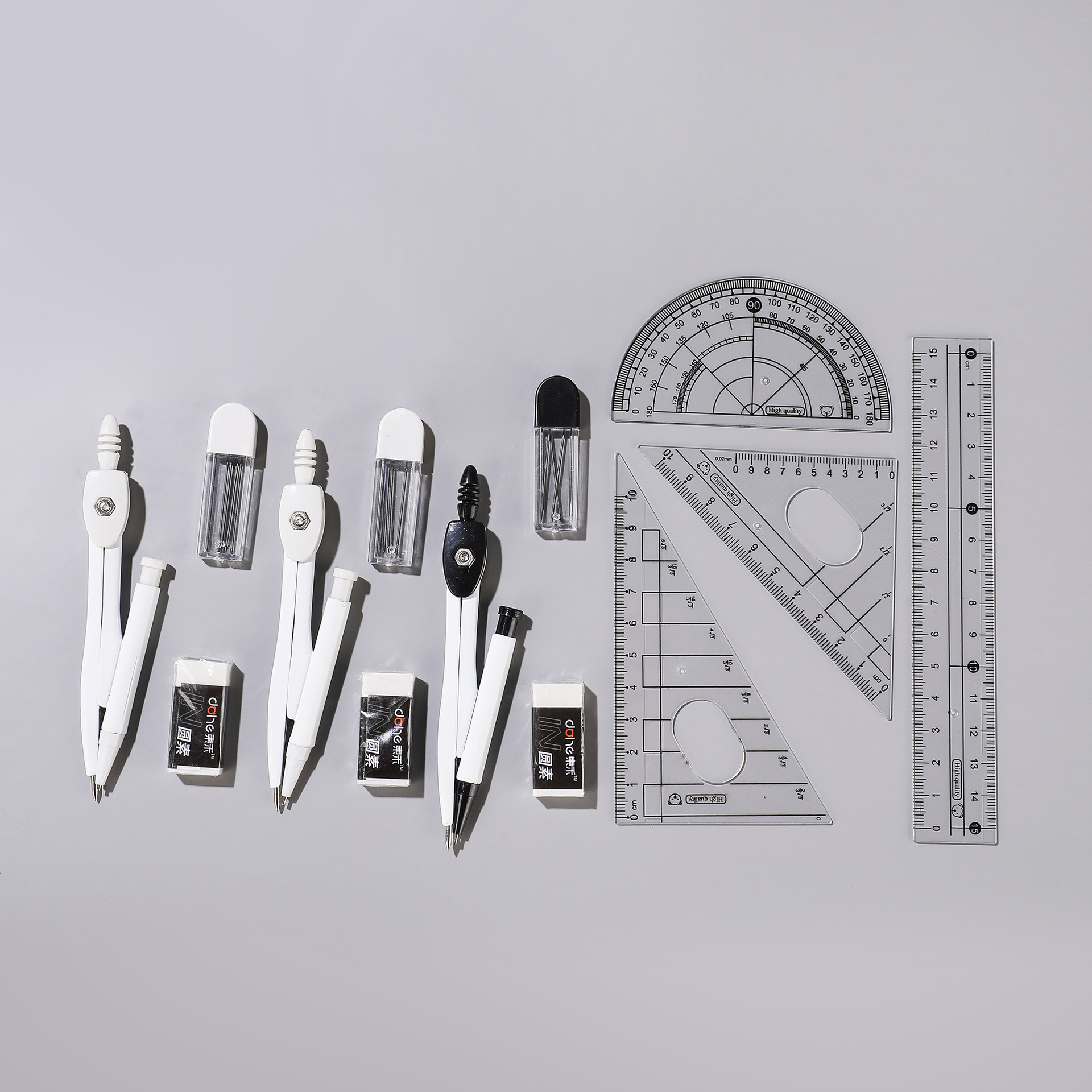 Donghe 2604 Compass Set 7-piece Compass Set for Students' Drawing multi-functional compass set Metal compass Application Scenario