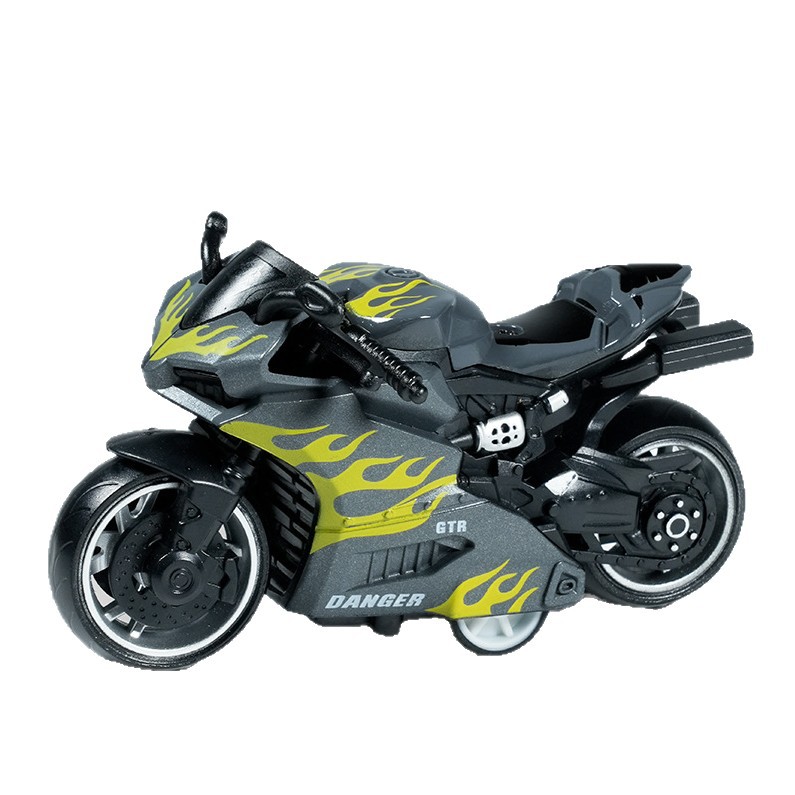 Cross-border mini children's simulation toys, alloy rebound durable motorcycle racing model ornaments, claw machine gifts Item Picture