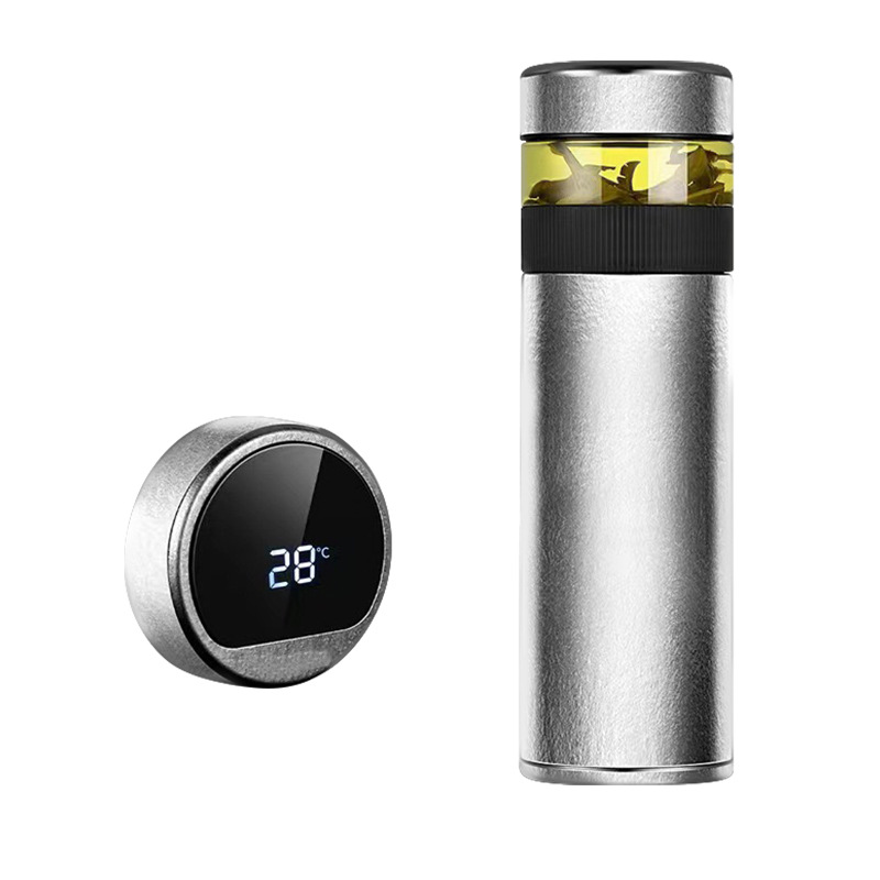 Pure titanium dual-purpose thermos cup, tea and water separation, titanium alloy tea brewing cup, men's office tea brewing cup, business gift Item Picture