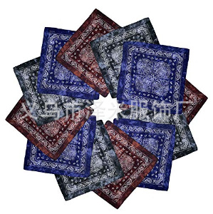 Cross-border pure cotton hip-hop gradient headscarf, street dance tie-dyed sunflower cashew square scarf bandana wholesale and retail Item Picture