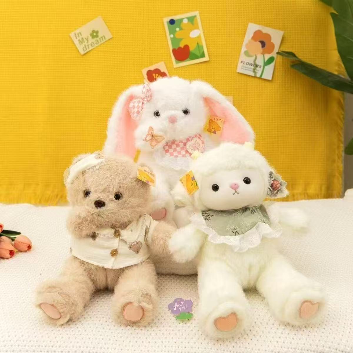Star People plush toys, cute sheep and bear style doll pendants, children's fabric doll gifts, collection giveaways Specification image