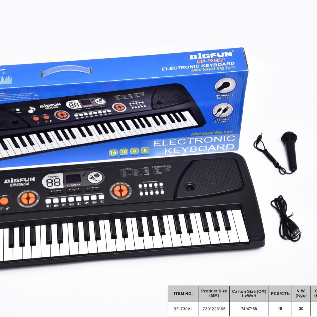 BF730 61键电子琴USB电源线和U盘播放音乐插口 BF-830电子琴