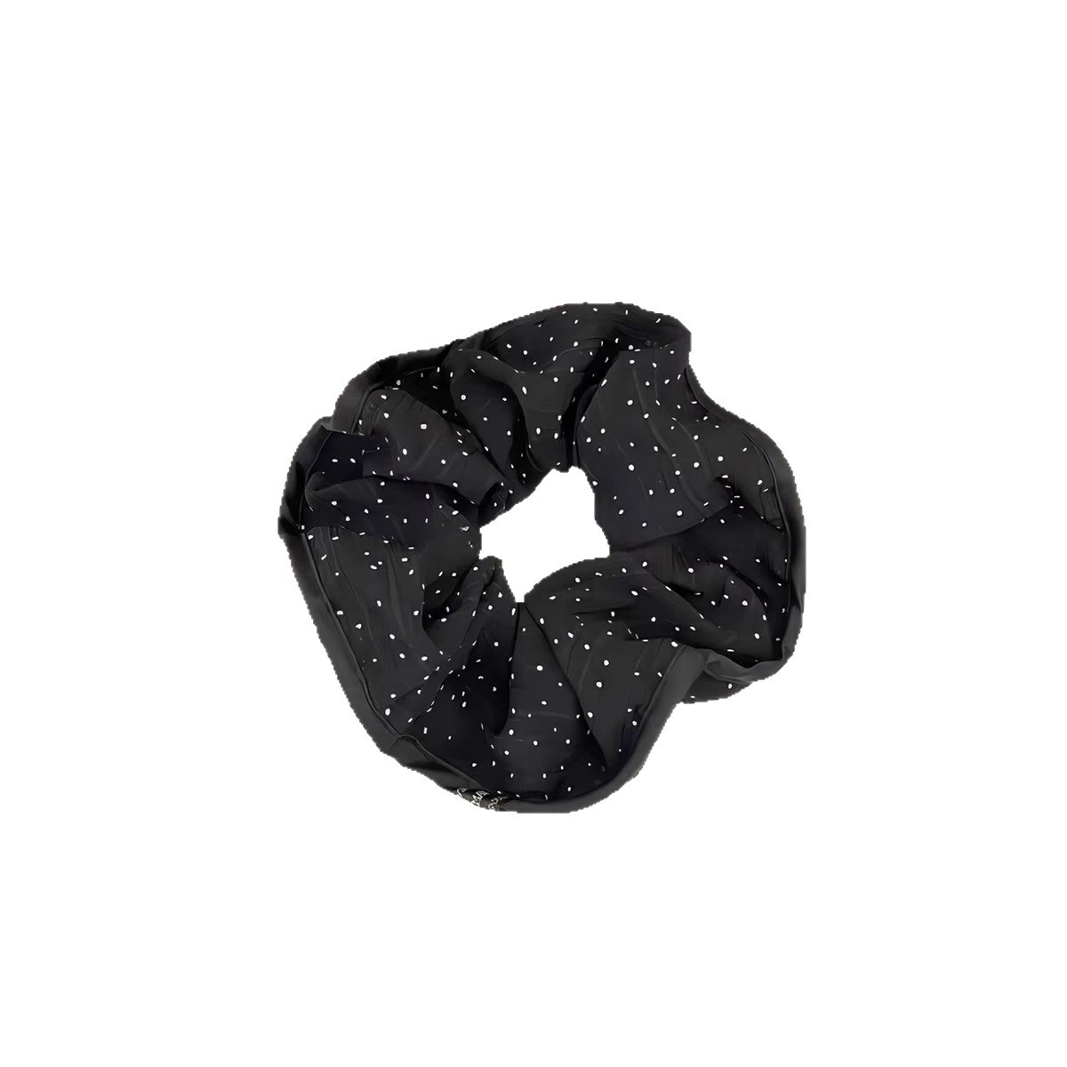 Zhao Lusi's polka dot large intestine hair band is versatile and elegant. The low ponytail hair band gives a high-end look. It's a hair accessory for women Item Picture