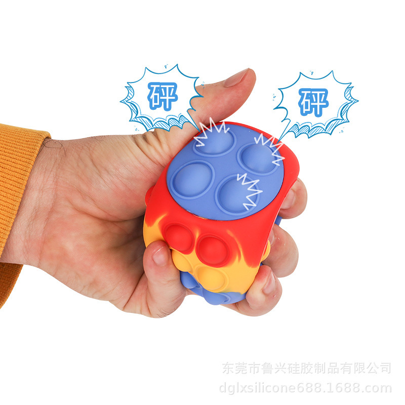 New Rat Killer Pioneer 3-color segmented dice pressure relief balls for children, direct supply from the manufacturer. Pressure pinch balls Specification image
