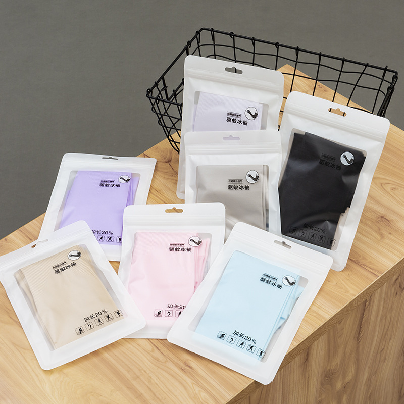 夏季驱蚊冰袖男女防晒袖套加大袖口冰丝户外骑行纯色