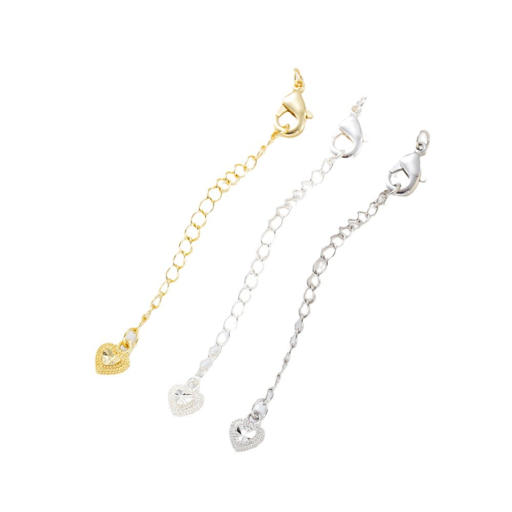 Engraved copper pendant plated with 18K real gold, lobster buckle, extension chain, 14K gold-plated tail chain, diy handmade necklace tail chain Item Picture