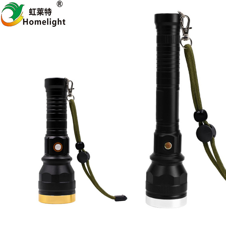 New T6 Strong 26650 high-power fixed-focus long-range aluminum alloy flashlight LED outdoor searchlight and cave exploration lamp details Picture