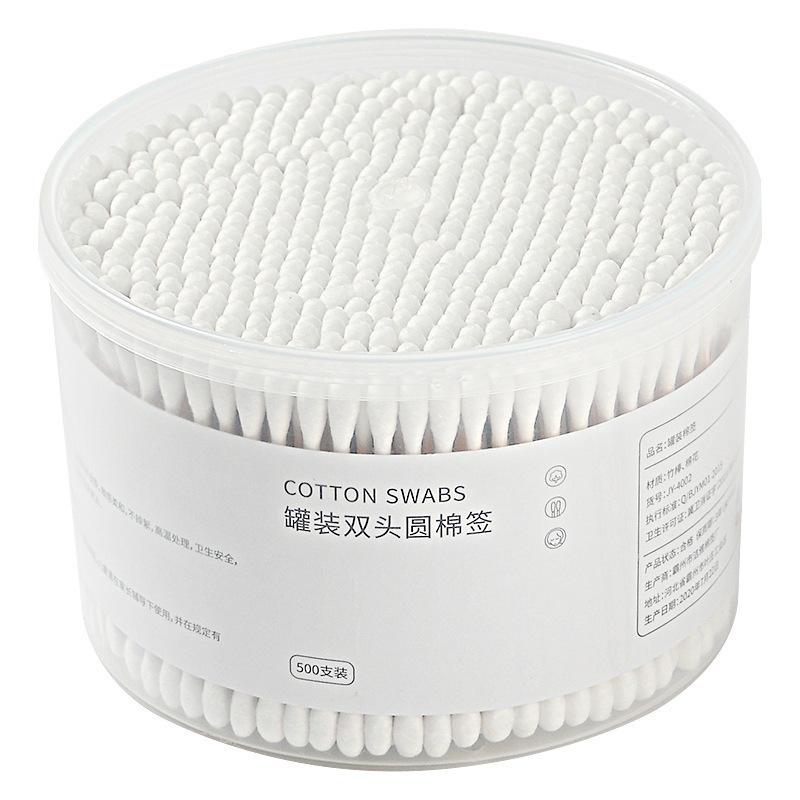 Wholesale boxed cotton swabs for ear cleaning and makeup. Disposable double-headed cotton swabs and cleaning cotton balls for hygienic makeup Item Picture