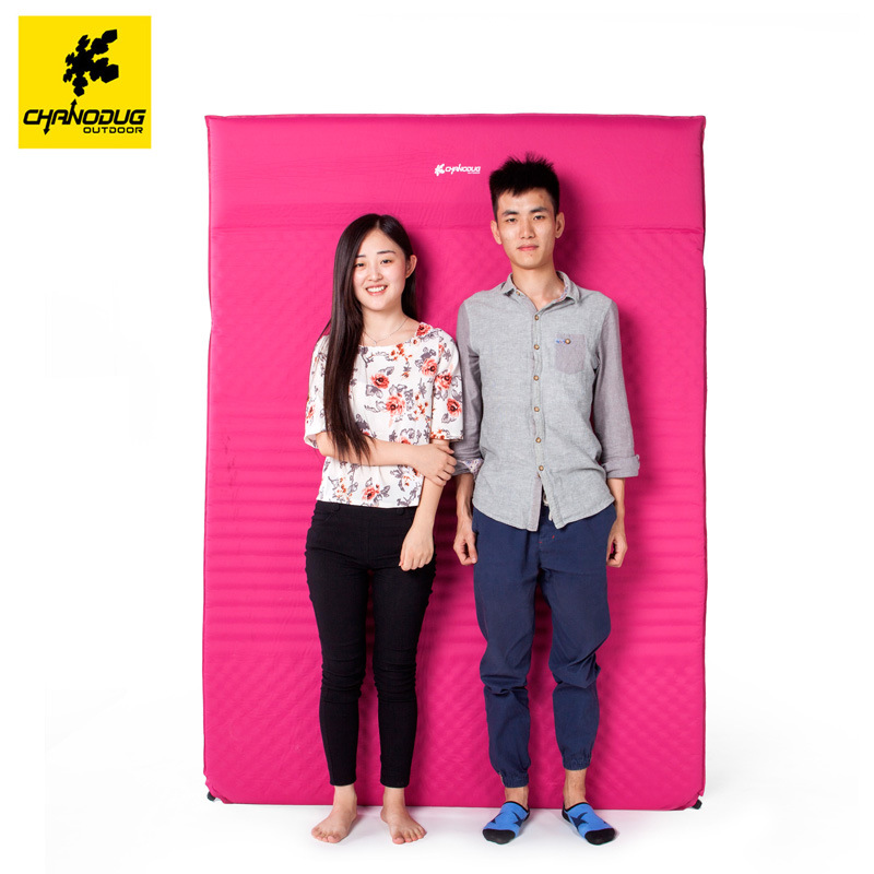 Xanoduji double-person thickened and widened portable and comfortable self-inflating air cushion for outdoor camping with cotton and high resilience air cushion details Picture
