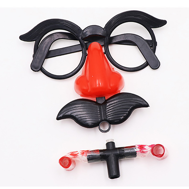 "Blowing beard, glaring eyes, small glasses, blowing dragon, big nose glasses, blowing dragon factory direct sales, prank wholesale. Application Scenario
