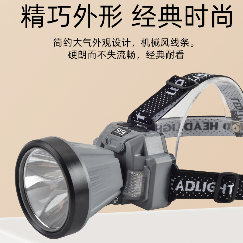 Cross-border multi-functional high-intensity headlamp Type-c charging sensor headlamp with detachable battery for night users Application Scenario