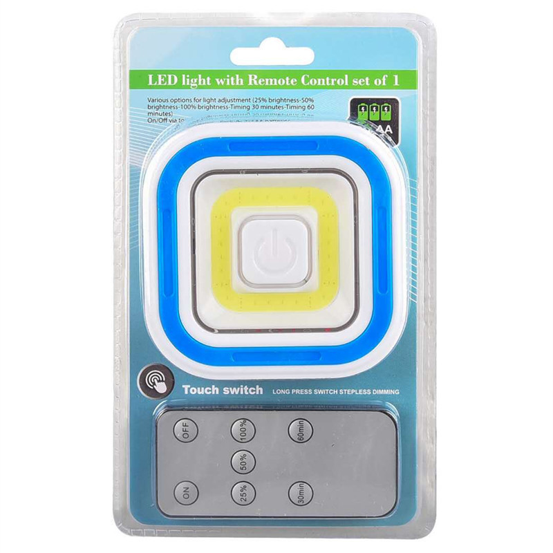 Cross-border COB remote control light, wall light, led emergency night light, corridor lighting, bedroom cabinet, bedside night light Specification image