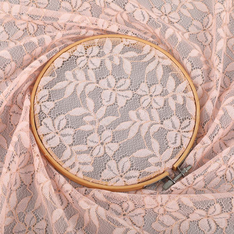 涤纶小树叶蕾丝面料时尚婚纱礼服蕾丝面料童装女装蕾丝辅料现货产品图