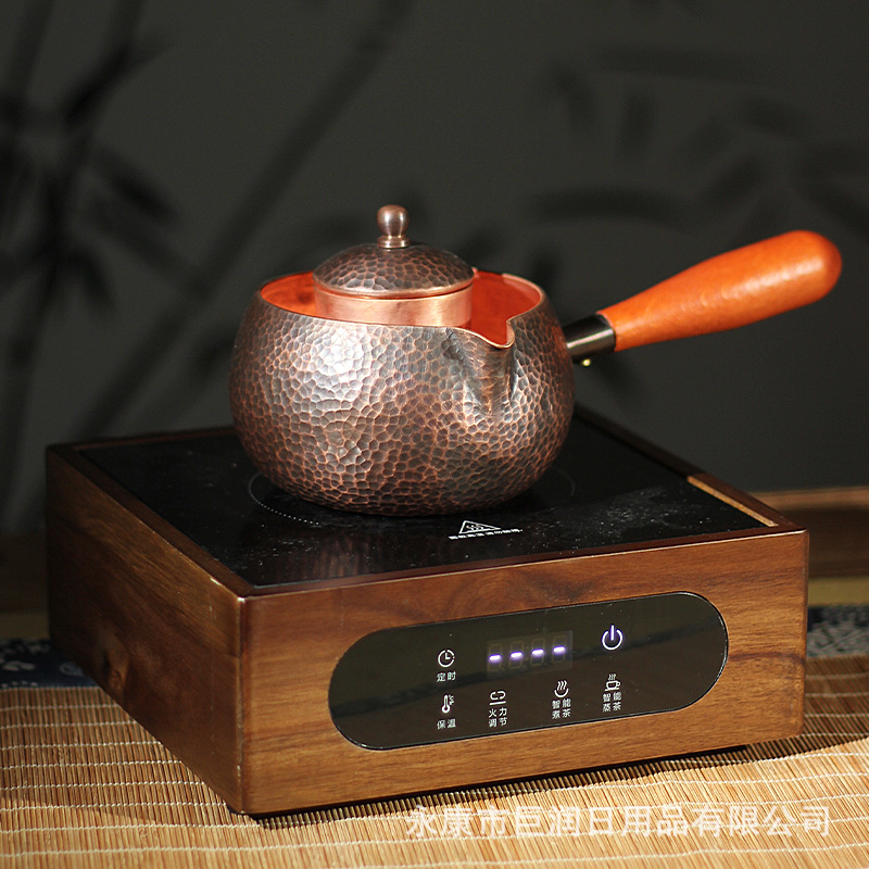 Jurun Factory sells 500ML public cup tea brewers with filter screens, LIDS, side handles, hand-hammered thickened tea sets details Picture