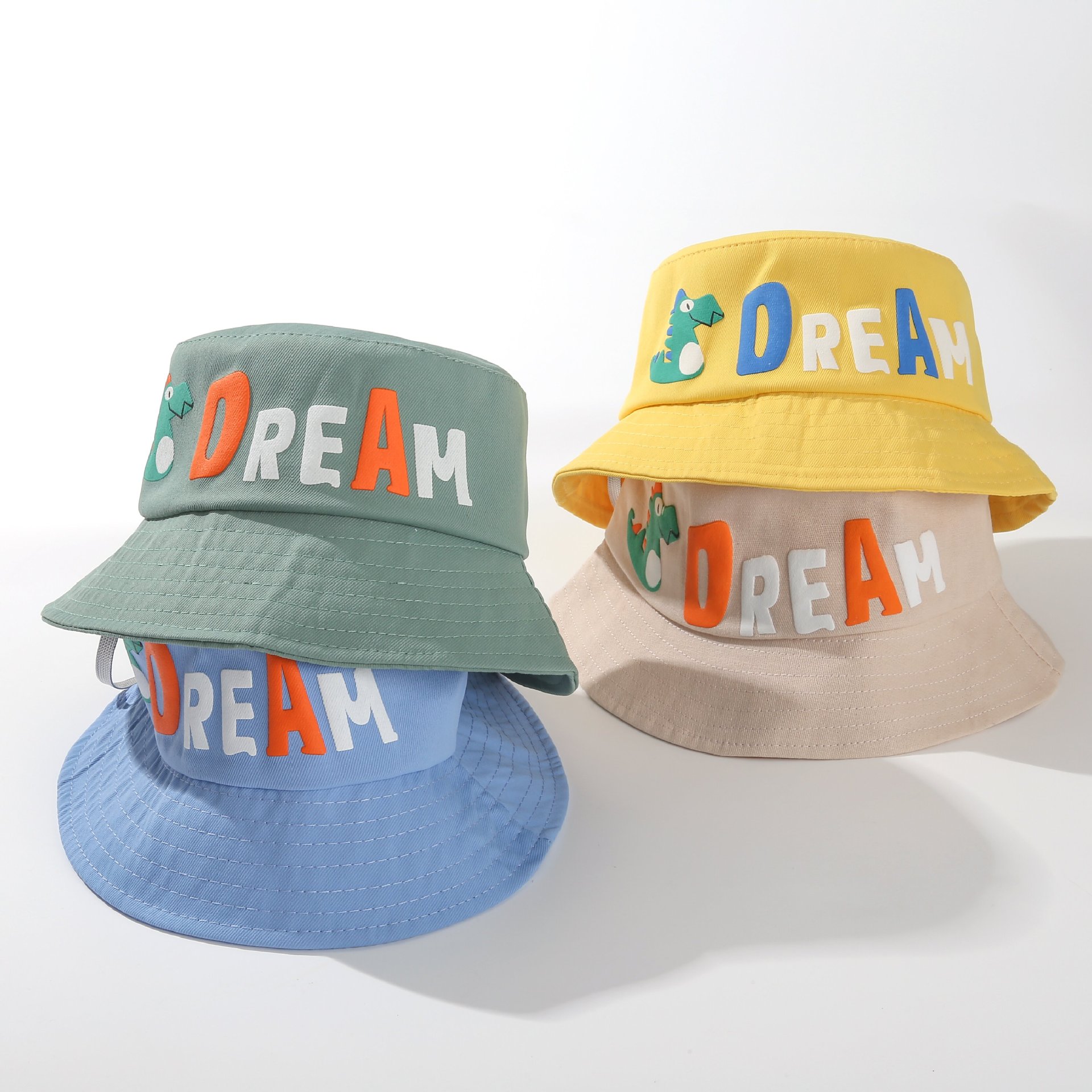 Spring and Autumn Children's Fisherman Hats, kindergarten baby hats, cartoon cute dinosaur fisherman hats for boys and girls, Batch from the manufacturer Application Scenario