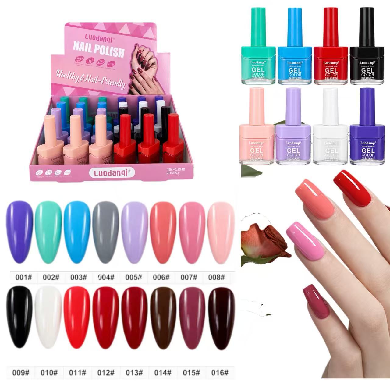New 16-color nail polish for export factory direct sales, daily dopamine nail art cross-border exclusive supply