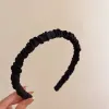 French high-end pleated hairband for women 2023 new style, high-end thin-edged high headband, elegant facial cleansing headwear Application Scenario