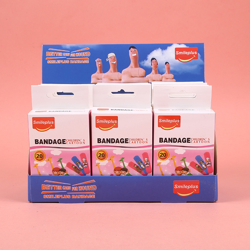 20片卡通pvc创可贴  厂家直供 透气日常护理创口贴   仅供外贸出产品图