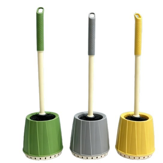 No blind spot brush, long-handled soft bristle toilet cleaning brush, household simple and elegant toilet brush set, bathroom cleaning brush, toilet Item Picture