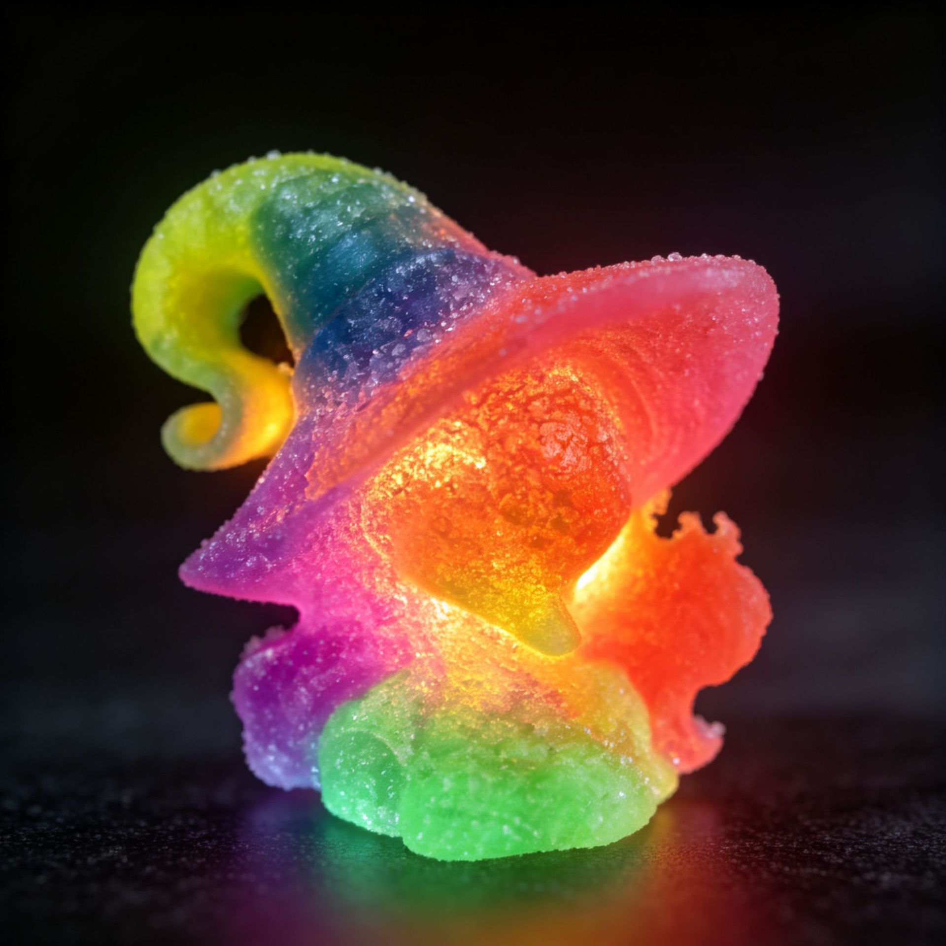 Luminous diy Witch Halloween Creative toys, jelly sand molds, children's handcrafted house play decorations and ornaments details Picture
