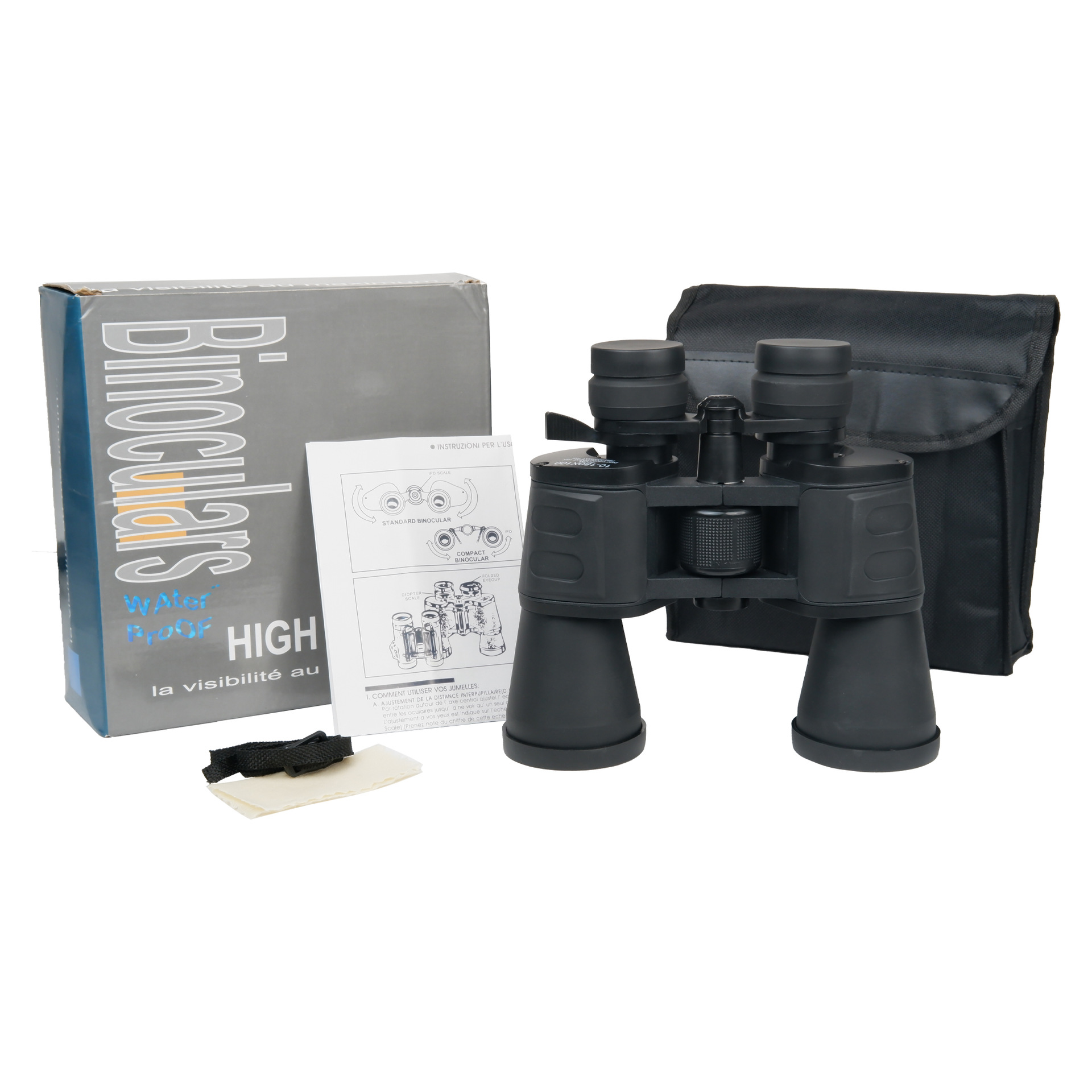 现货批发10-180x100变倍望远镜变焦双筒微光夜视高清高倍户外专用白底实物图