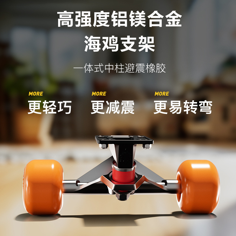 飞尔顿长板滑板初学者儿童陆地冲浪板男生青少年滑板车专业双翘板细节图