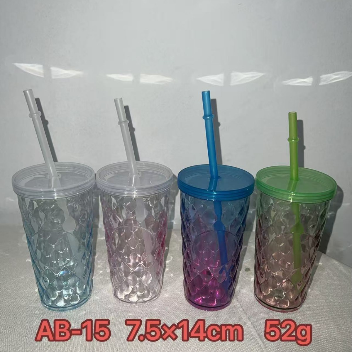24OZ double-layer high appearance level pineapple-shaped straw cup