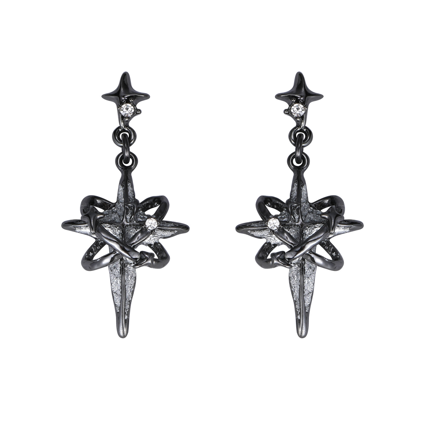 The "Starlight Radiance" series features exquisite new 9-silver needle earrings for women. The original design is dark, retro, and a niche hot girl earring Item Picture