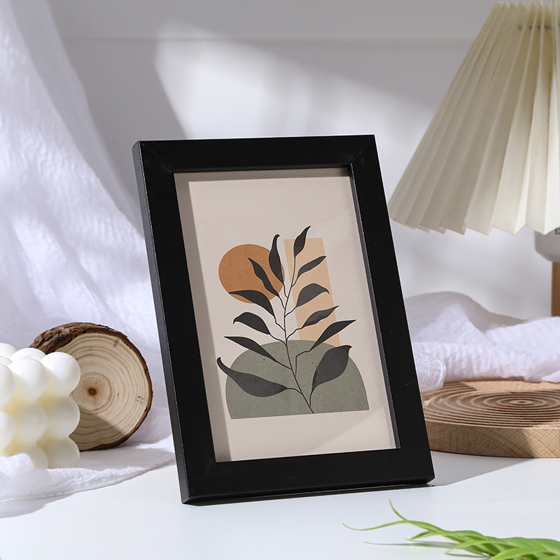 相框批发画框空框摆台照片墙5寸6寸7寸8寸10寸a4手工简约木质相框细节图