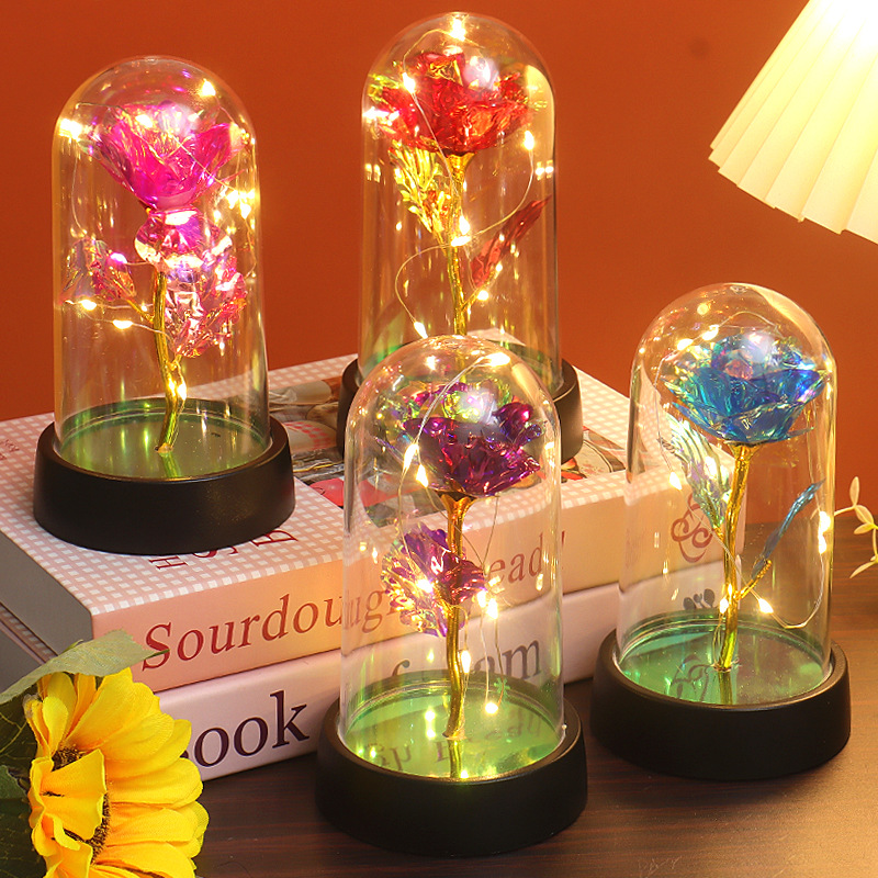 永生花/永生花装饰/永生树/樱花手链/永生花透明罩展示盒细节图